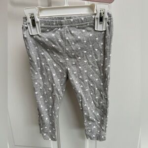 Simple Joys by Carter’s 6-9M Gray & White Heart Leggings Pants